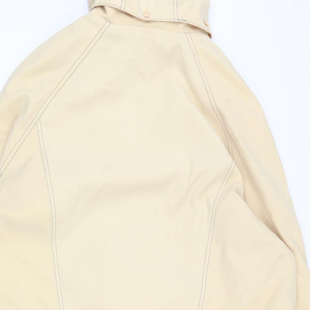 Brand and care label for Berkertex women’s yellow jacket coat, size UK 14, zip