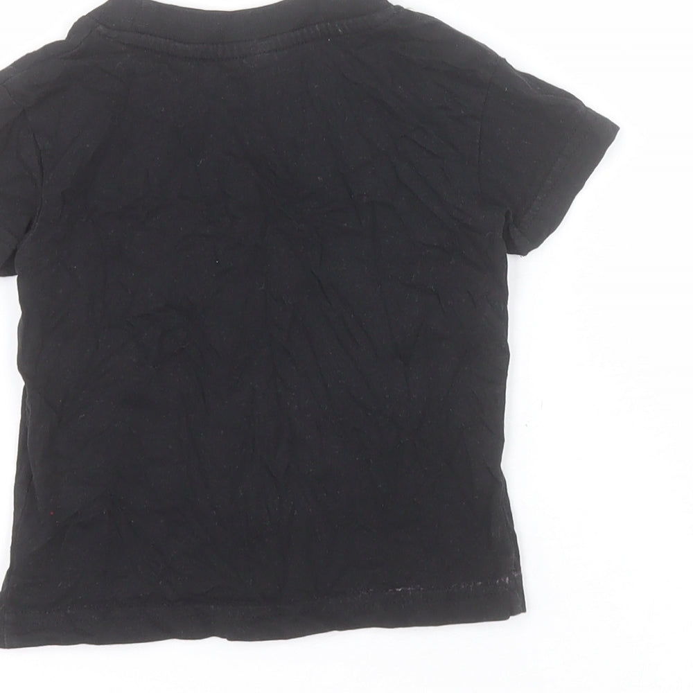 Larkwood Baby Black 100% Cotton Pullover T-Shirt Size 6-9 Months Crew Neck Pullover - 6-12 months