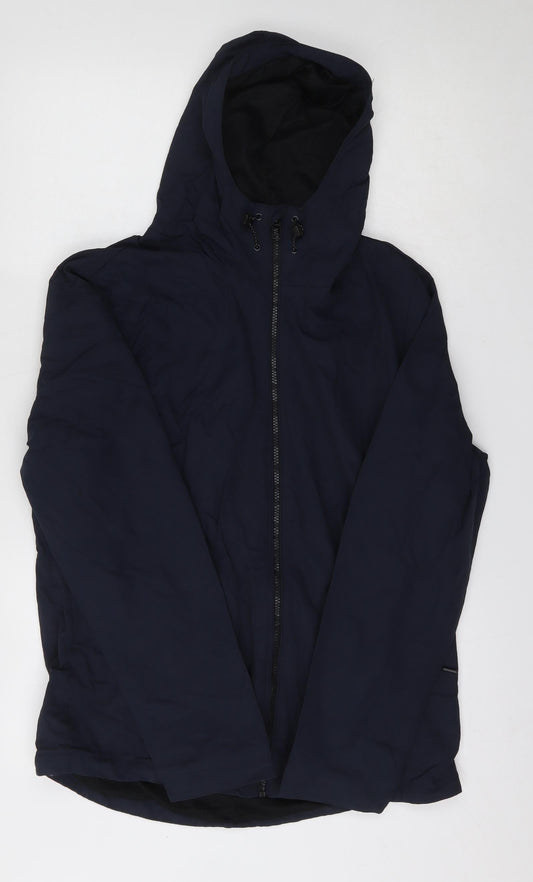 TESCO Womens Blue Anorak Coat Size M Zip