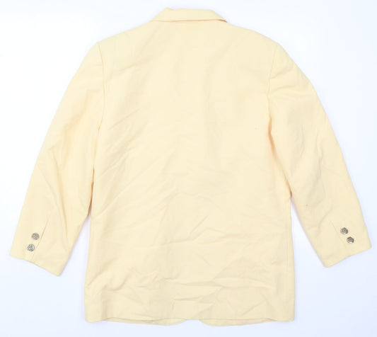 Klass Womens Yellow  Polyester Jacket Suit Jacket Size 12
