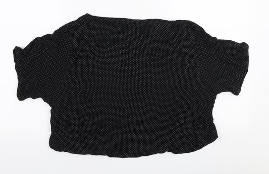 Womens UK Size 10 H&M Black Basic Blouse