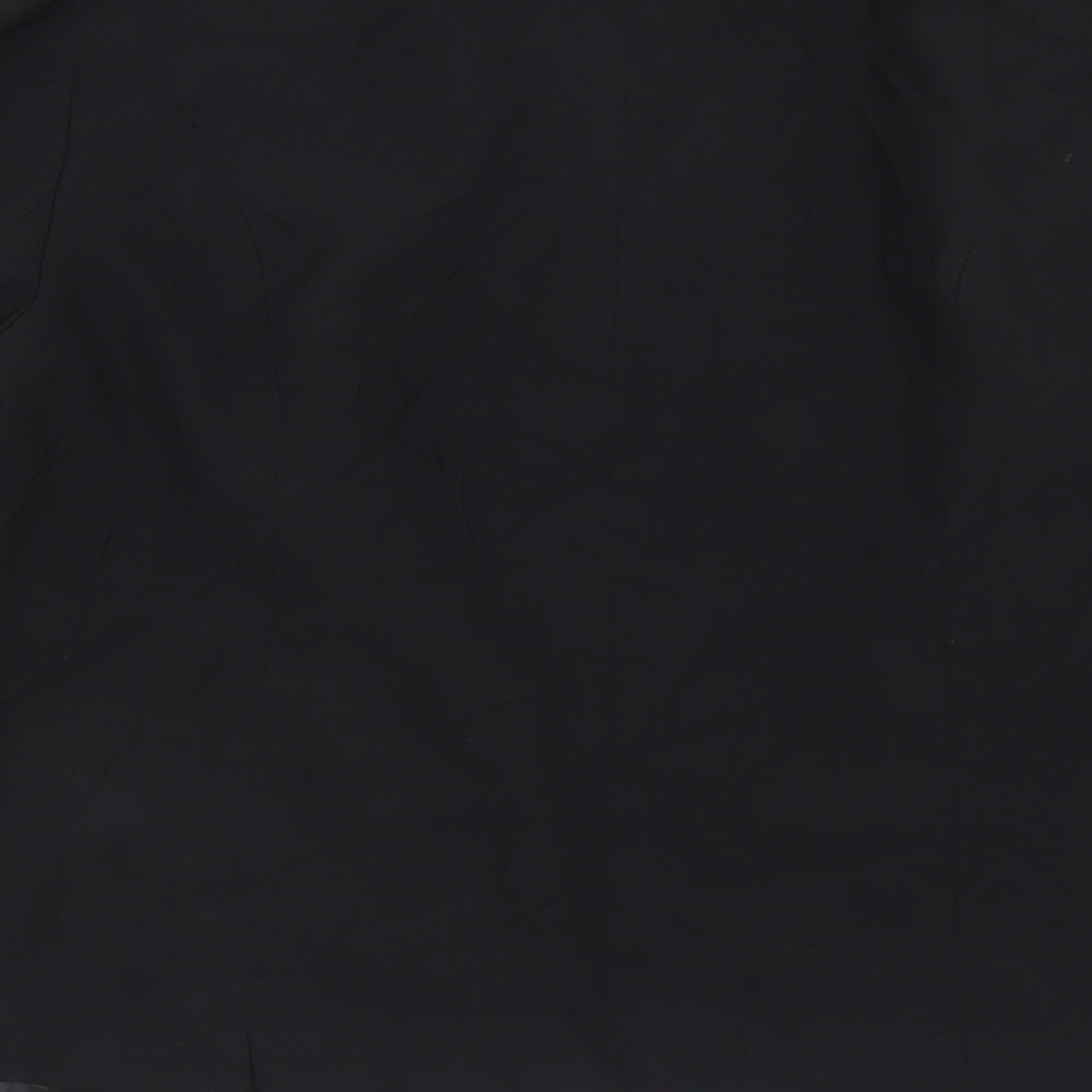 George Womens Black Polyester Jacket Blazer Size 14