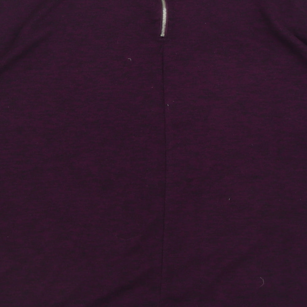 Primark Womens Purple Crew Neck Polyester Pullover Jumper Size M