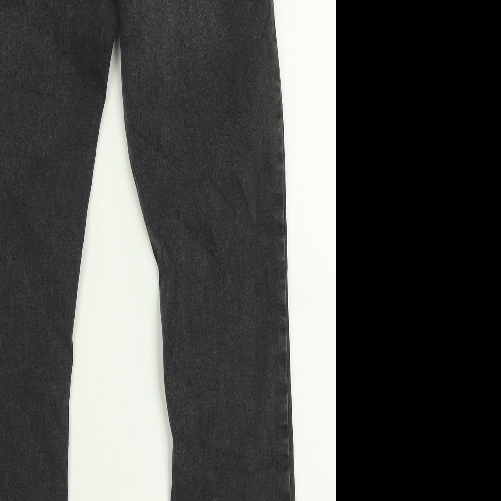 Denim & Co. Womens Black Cotton Skinny Jeans Size 14 L29 in Regular Button