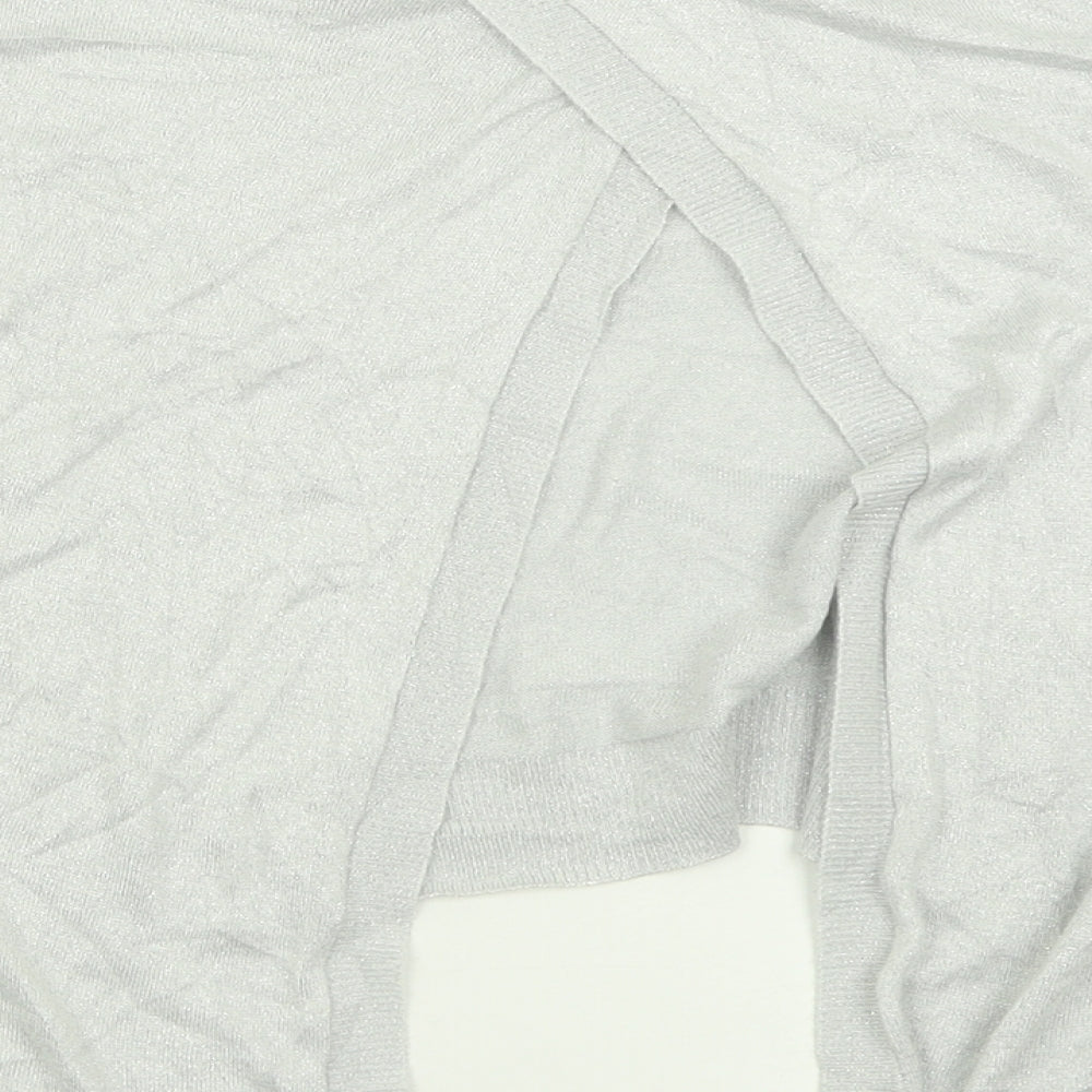 Womens UK Size 12 River Island Silver Pullover Jumper