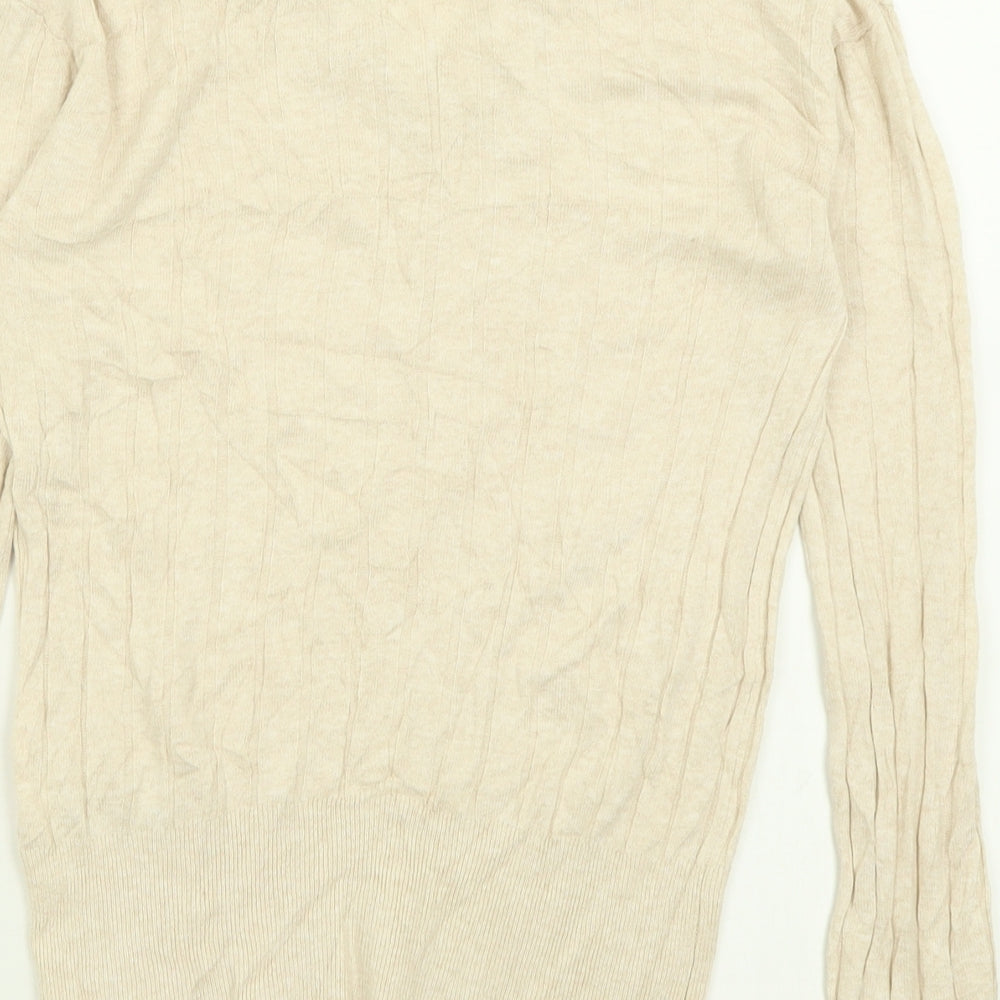 Womens UK Size S Marks and Spencer Beige Pullover Jumper