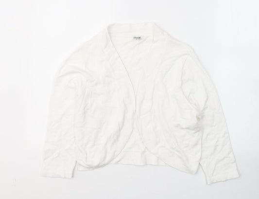 Womens UK Size M TEXT White Cardigan Jumper