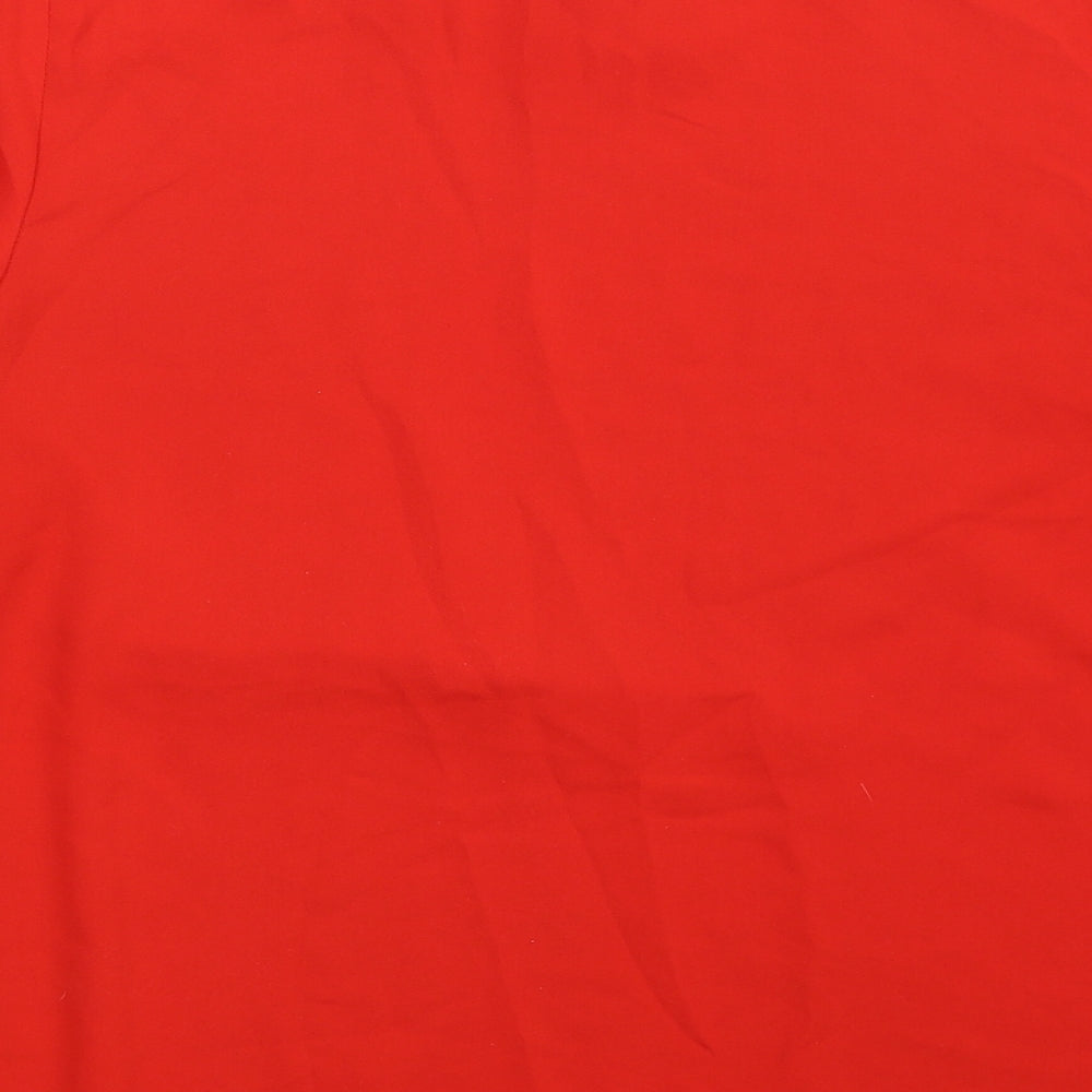 Womens UK Size M Stradivarius Red Basic Blouse