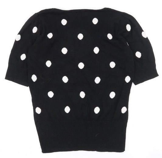 Womens UK Size 10 Red Herring Black Pullover Jumper