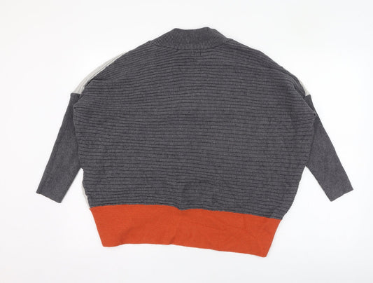 Womens UK Size M River Island Grey Pullover Jumper