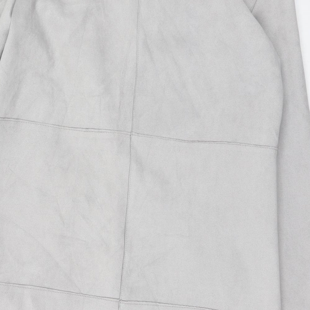 Primark Womens Grey Overcoat Coat Size 12 Button