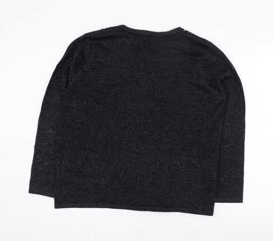 Womens UK Size M BM Black Cardigan Jumper
