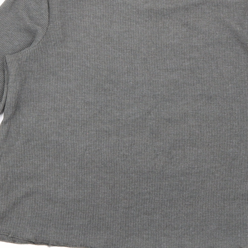 TU Girls Green Crew Neck Cotton Pullover Jumper Size 5-6 Years