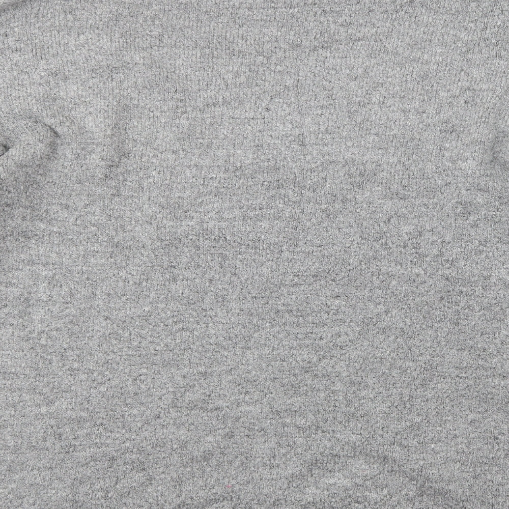 Brand and care label for George women’s grey crew neck acrylic tunic jumper, size UK 10
