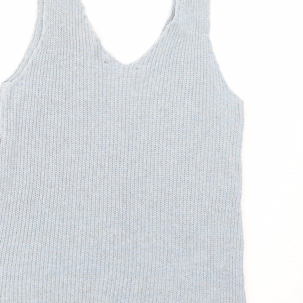 Womens UK Size 12 Dorothy Perkins Blue Basic Tank
