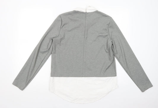 Womens UK Size M VERO MODA Grey Basic Blouse