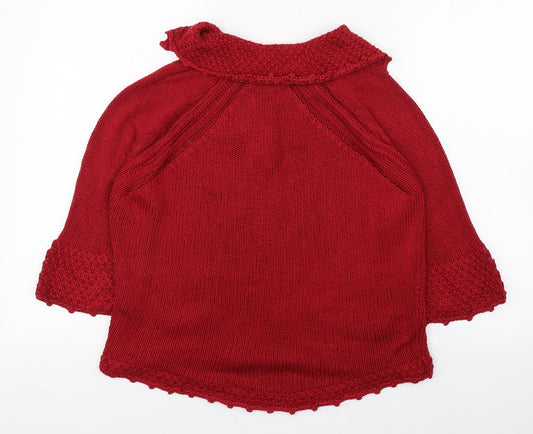 Womens UK Size M Per Una Red Full Zip Jumper