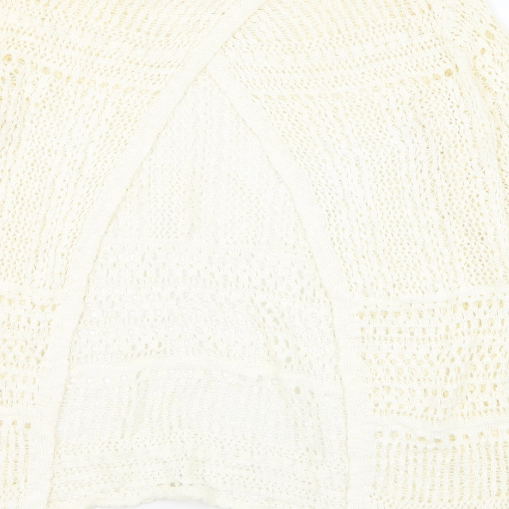 George Womens Ivory Round Neck Cotton Pullover Jumper Size 10