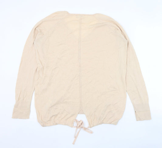 Womens UK Size 12 Marks and Spencer Beige Pullover Jumper