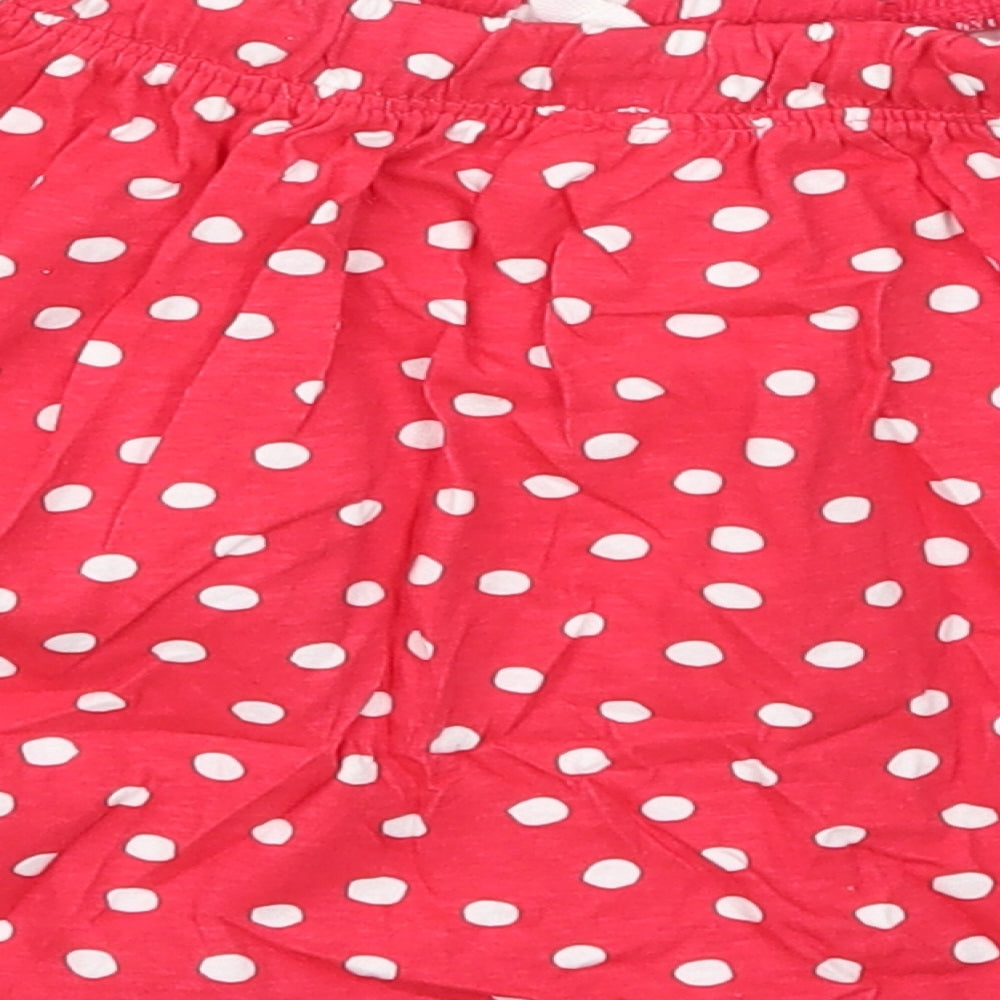 So Cute Girls Red Polka Dot Cotton Skater Skirt Size 2-3 Years Regular Drawstring