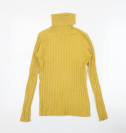 Womens UK Size S QED London Yellow Pullover Jumper