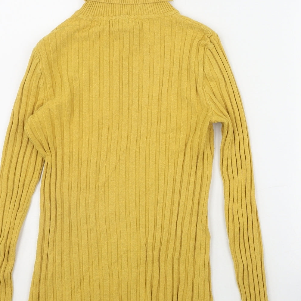 Womens UK Size S QED London Yellow Pullover Jumper