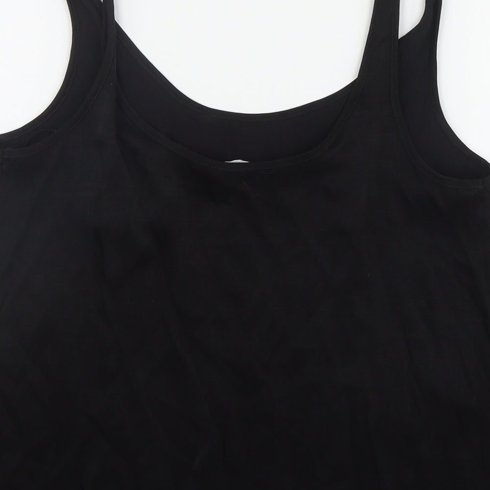 Primark Womens Black Polyester Basic Tank Size 8 Scoop Neck