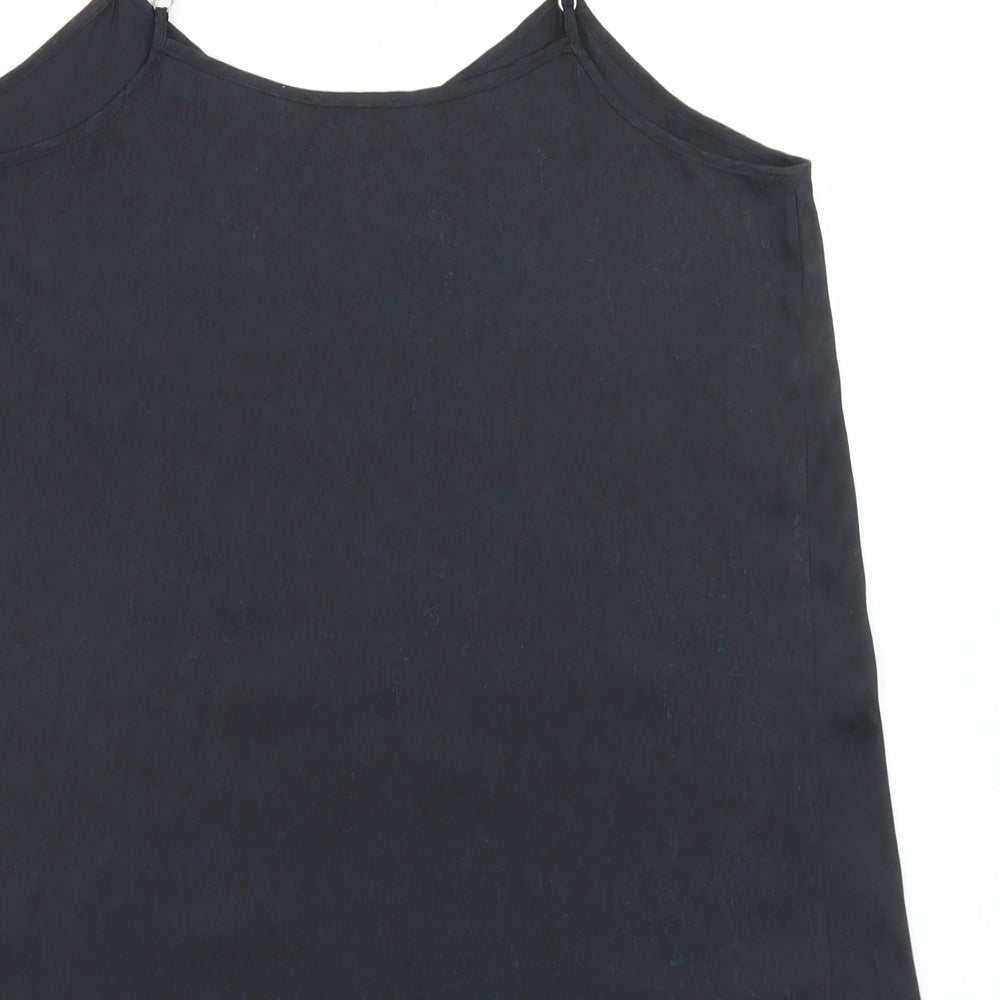 Womens UK Size 10 River Island Black Camisole Blouse