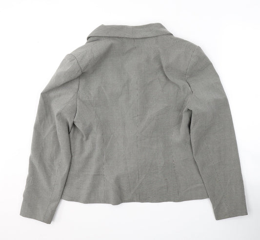 Papaya Womens Grey Polyester Jacket Blazer Size 18