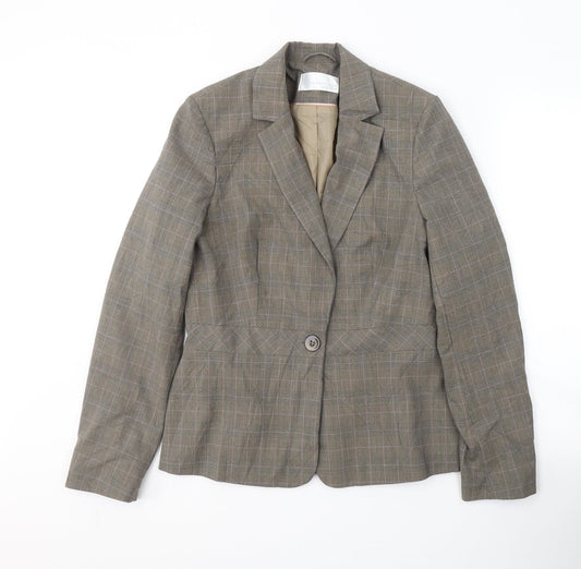 Womens UK Size 12 AMARANTO Regular Brown Blazer
