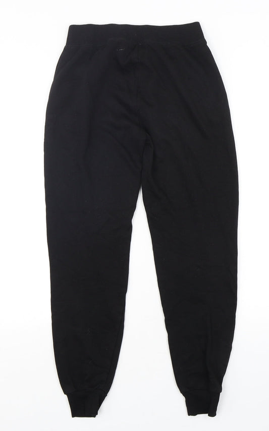 New Look Womens Black Polyester Sweatpants Trousers Size 6 L26 in Regular Drawstring