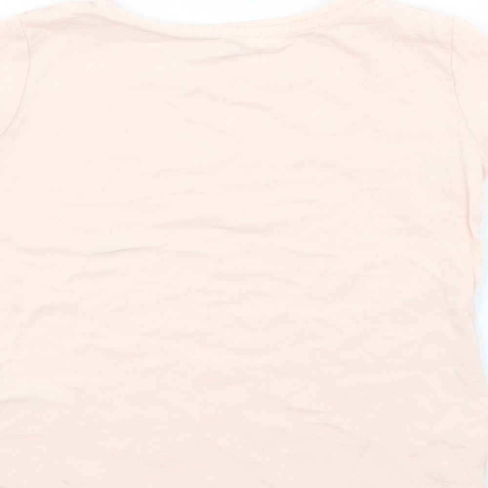 RTR Girls Pink Cotton Pullover T-Shirt Size 5 Years Crew Neck