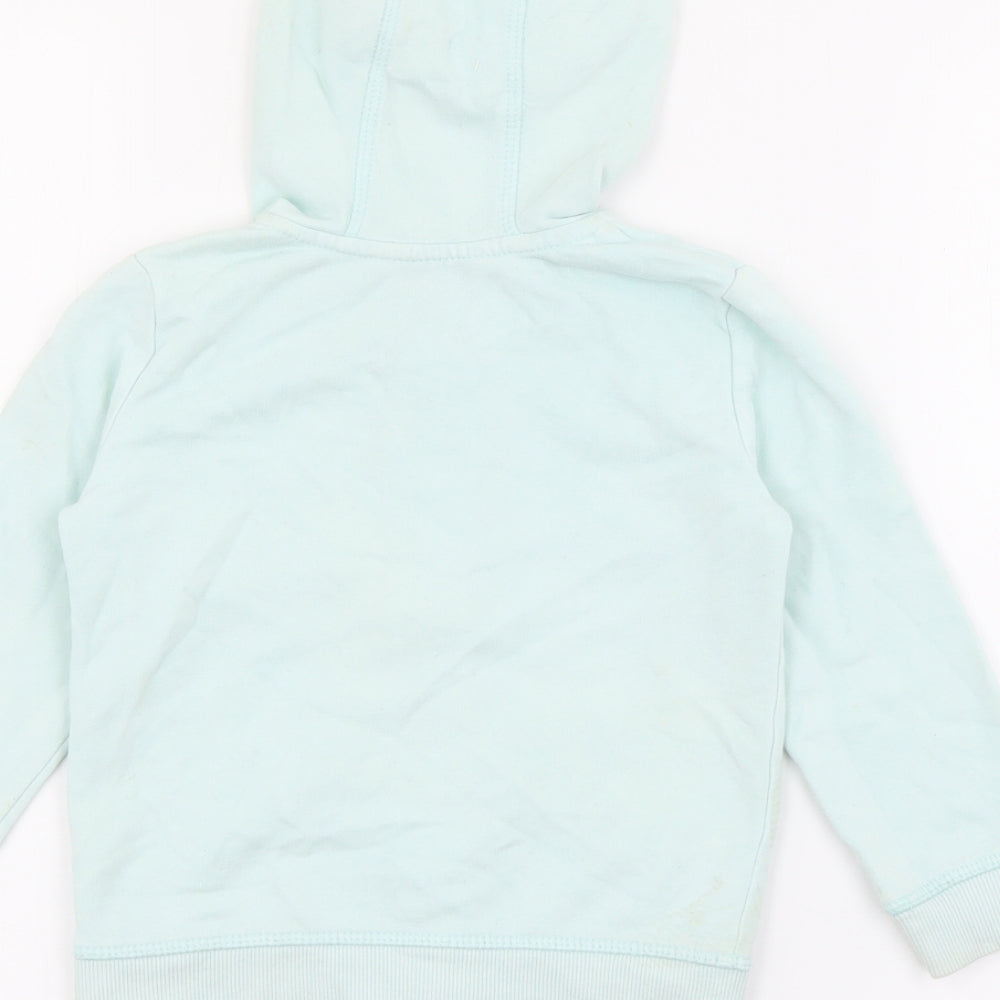 Geoger Girls Blue Cotton Full Zip Hoodie Size 2-3 Years Zip