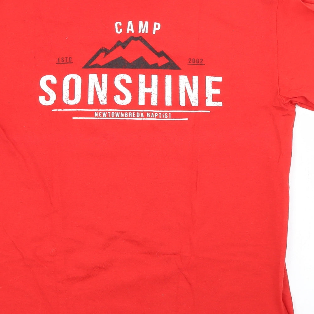 Mens UK Size S Gildan Red T-Shirt