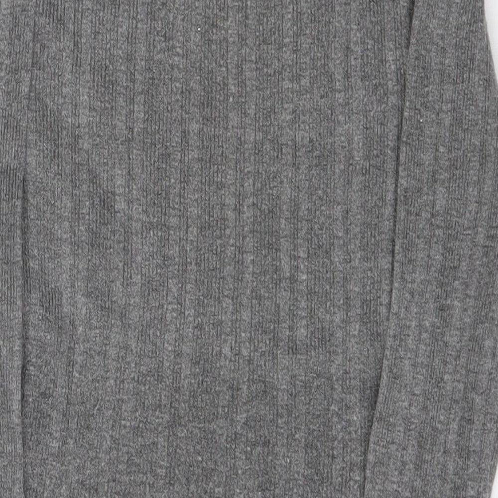 Primark Womens Grey Round Neck Viscose Pullover Jumper Size 6