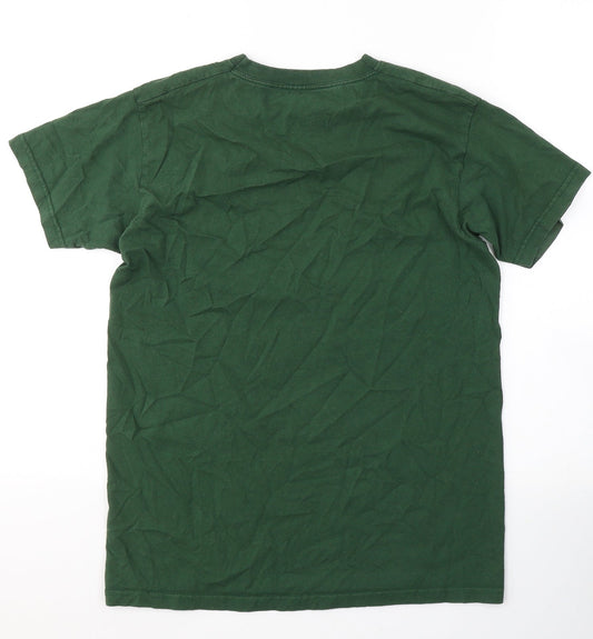 Daisy Street Womens Green Cotton Basic T-Shirt Size 6 Round Neck - Atlanta