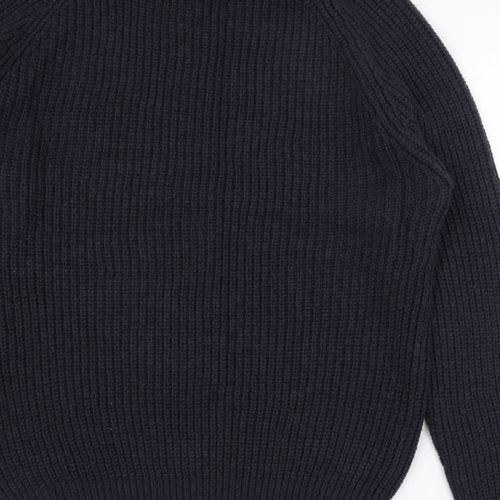 Dunnes Stores Mens Blue Round Neck Acrylic Pullover Jumper Size M