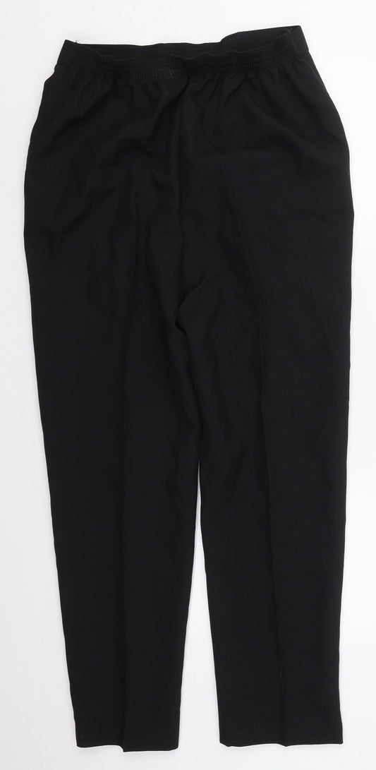 Saira of Manchester Womens Black Polyester Trousers Size 16 L28 in Regular