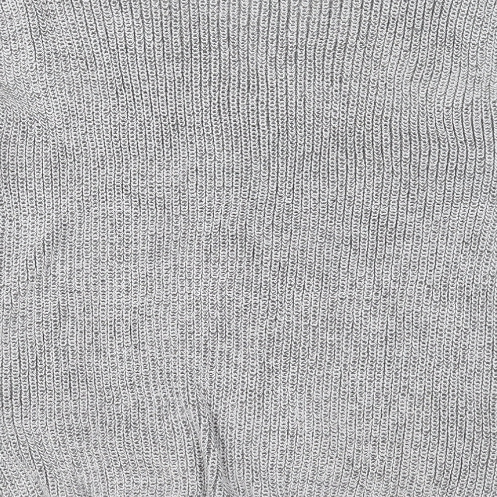 Primark Womens Grey V-Neck Polyester Pullover Jumper Size 14