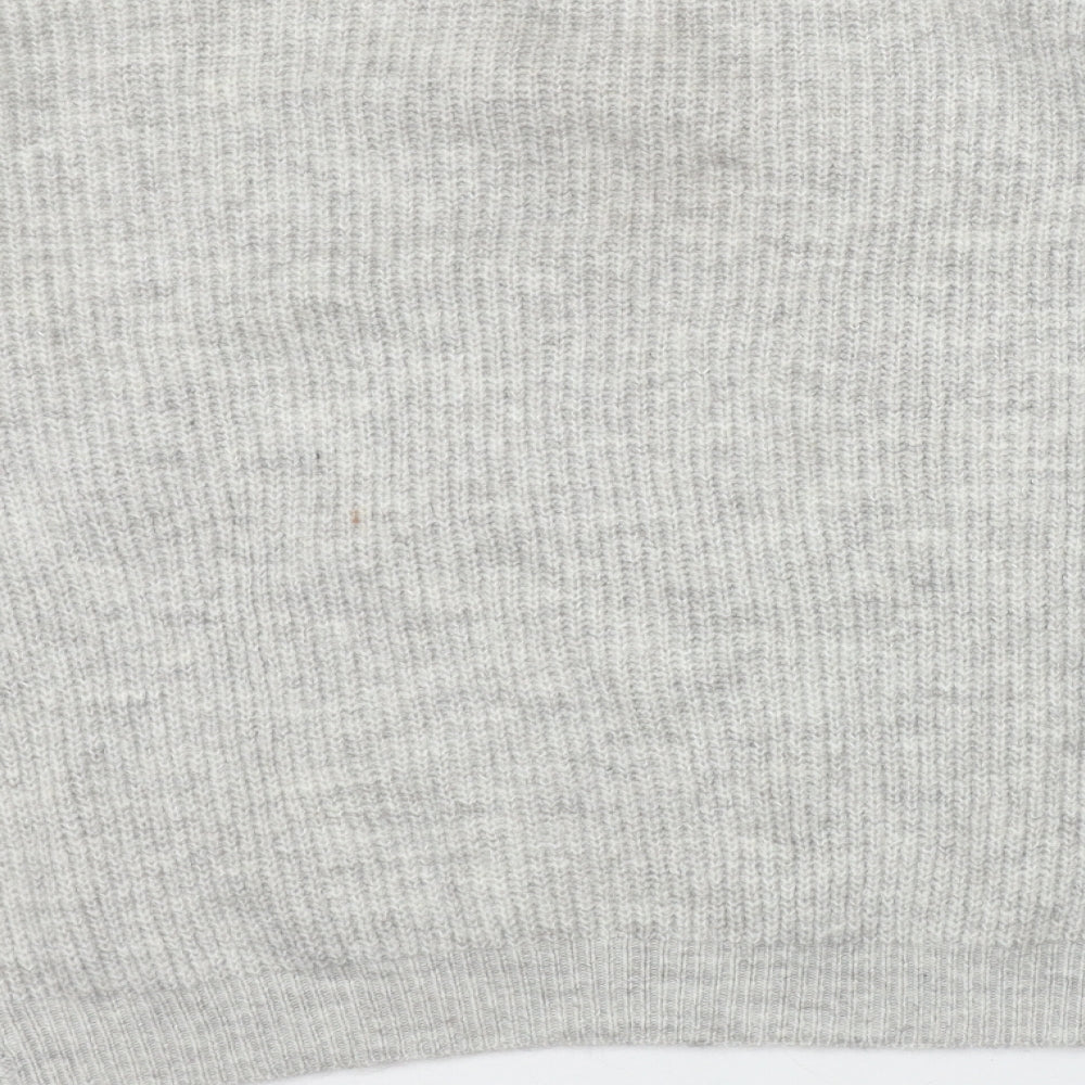 Primark Womens Grey Round Neck Acrylic Pullover Jumper Size 6