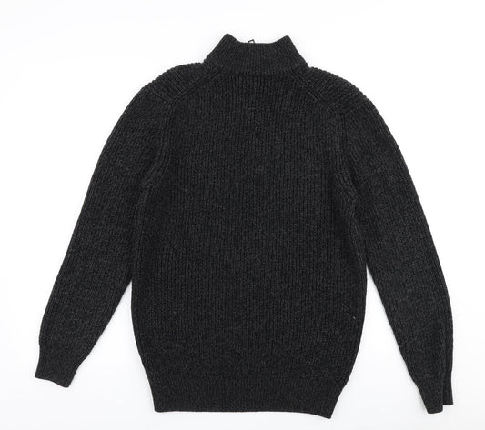 NEXT Mens Grey High Neck Acrylic Pullover Jumper Size M