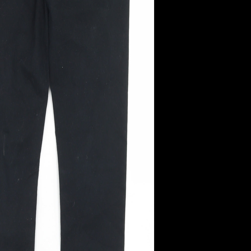 Brand and care label for Matalan women’s black cotton skinny jeans, size UK 10, 27-inch leg regular button