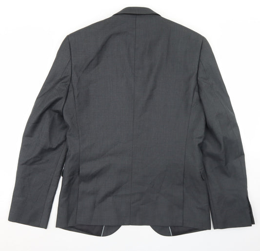 Mens UK Size 38 Burton Regular Grey Suit Jacket