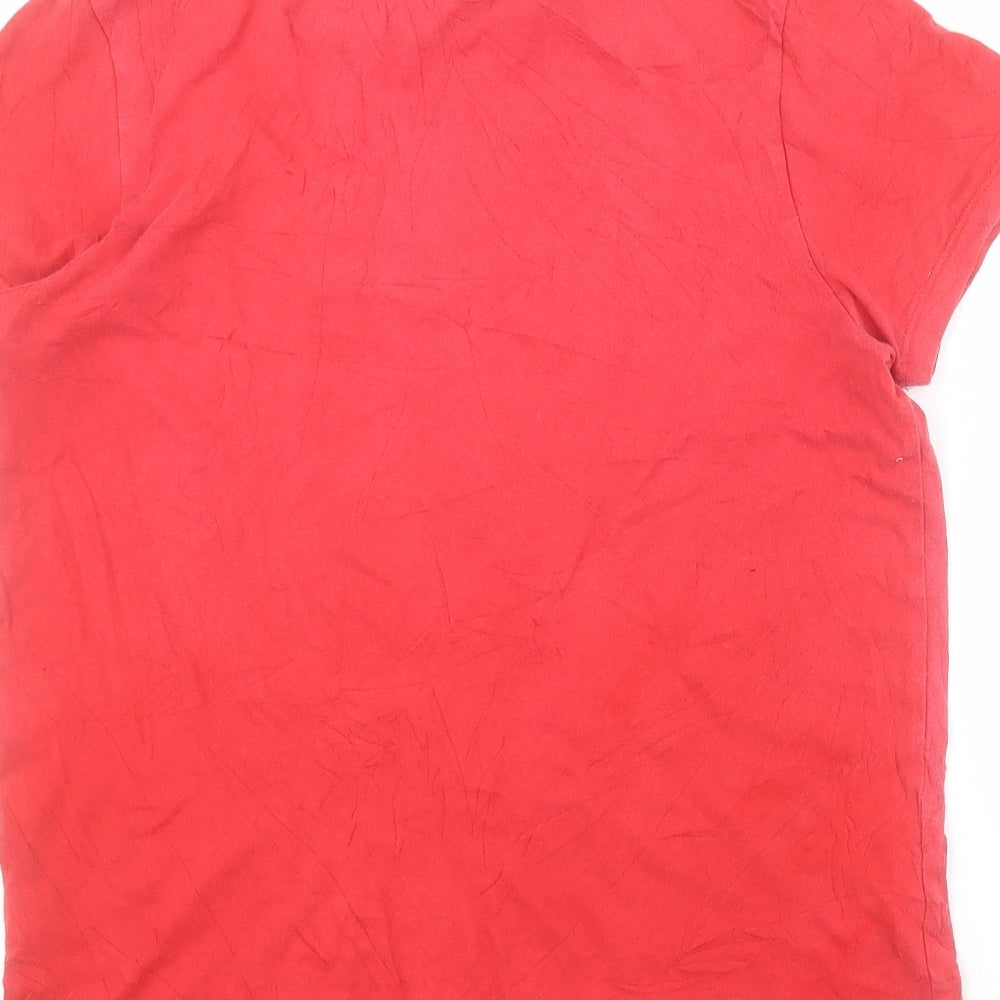 Primark Boys Red 100% Cotton Pullover T-Shirt Size L Round Neck Pullover - Fortnite