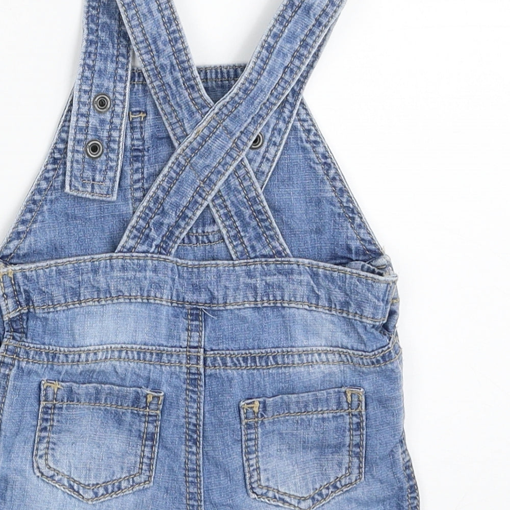 F&F Baby Blue 100% Cotton Babygrow One-Piece Size 0-3 Months Snap