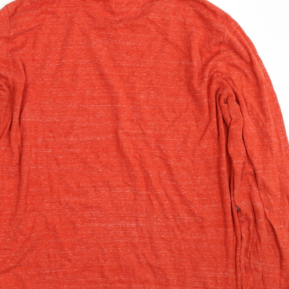 Gap Mens Orange Crew Neck Cotton Pullover Jumper Size M