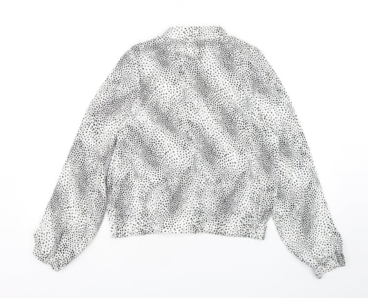 H&M Womens Multicoloured Animal Print Bomber Jacket Jacket Size 8