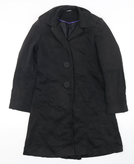 Womens UK Size 10 South Black Overcoat