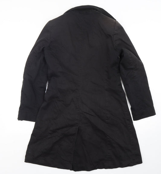 Womens UK Size 10 South Black Overcoat