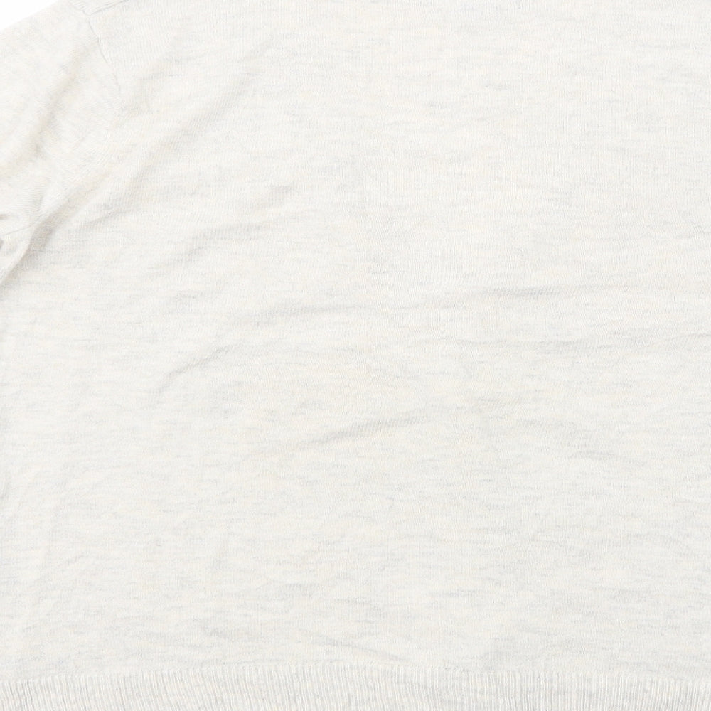 Gap Womens Beige V-Neck Cotton Cardigan Jumper Size M